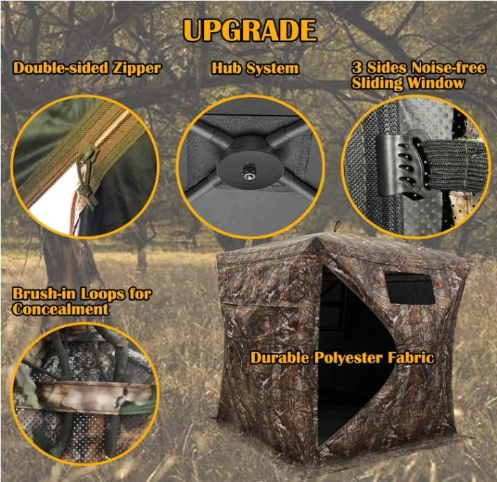 Portable 3 Person See Through Blind Tent 2