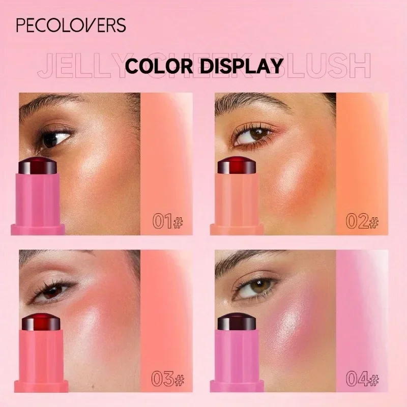 Monochrome Blusher Stick Moisturizing Jelly Lipstick Long Waterproof Lasting Matte Facial Cheek Contour Blush Makeup
