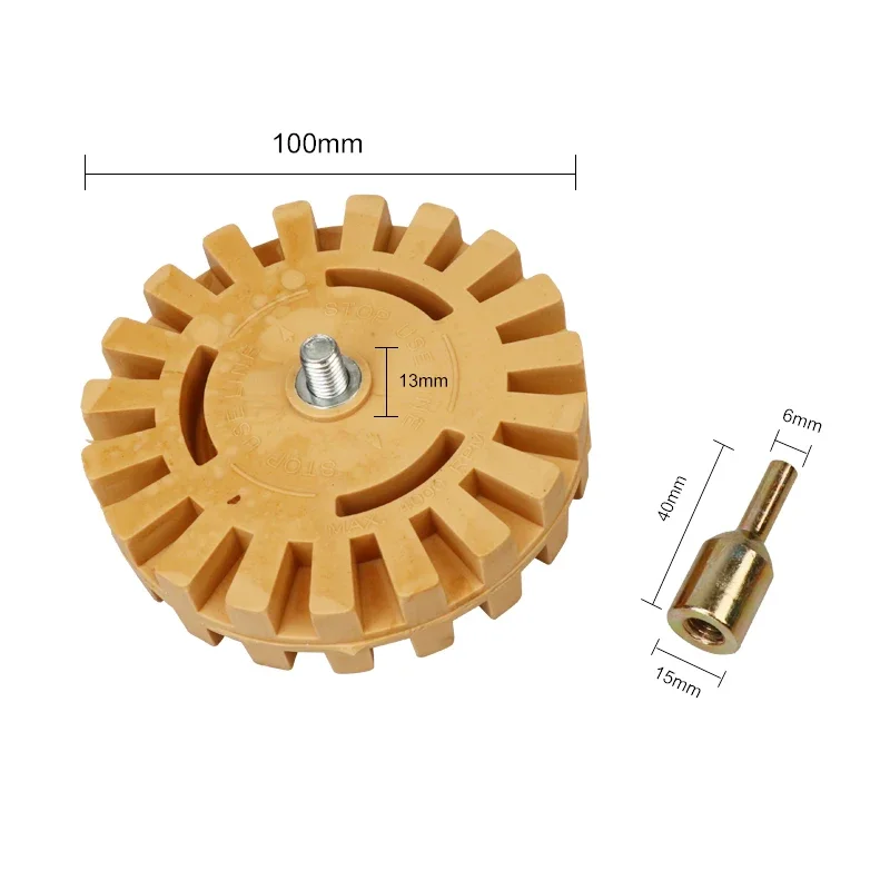 Car Sticker Remover Pneumatic Rubber Eraser Wheel Pad Rubber Disk Decal Eraser Wheel Car Paint Cleaner Polish Auxiliary Tool