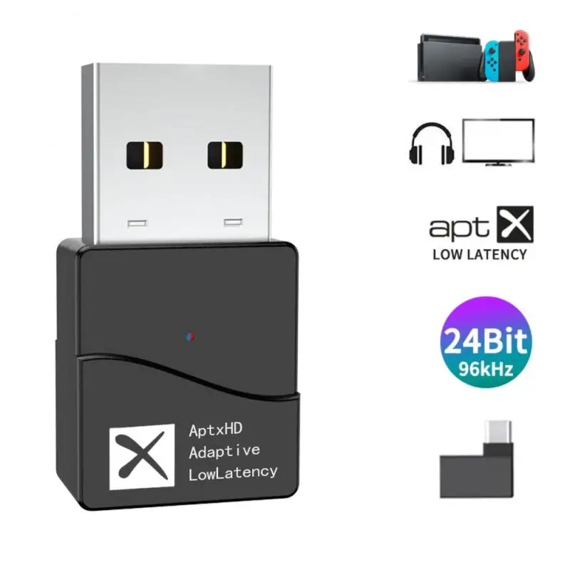 Transmisor de Audio Bluetooth 5,2 CSR de 24 bits, adaptador inalámbrico