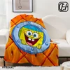 Go-SpongeBob Cartoon Printed Blanket Soft and Comfortable Flannel Throw Blanket Home Bed Sofa Children's Cute Birthday Gift 1