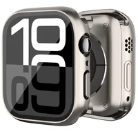    Film en verre trempé + étui pour Apple Watch, 46mm 42mm 45mm 44mm 41mm 40mm, protecteur d'écran PC dur pour iWatch 10 9 8 7 6 1