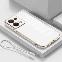 Luxury Square Plating Shockproof Phone Case - Elegant Back Cover for vivo V25 (Gs6D White)