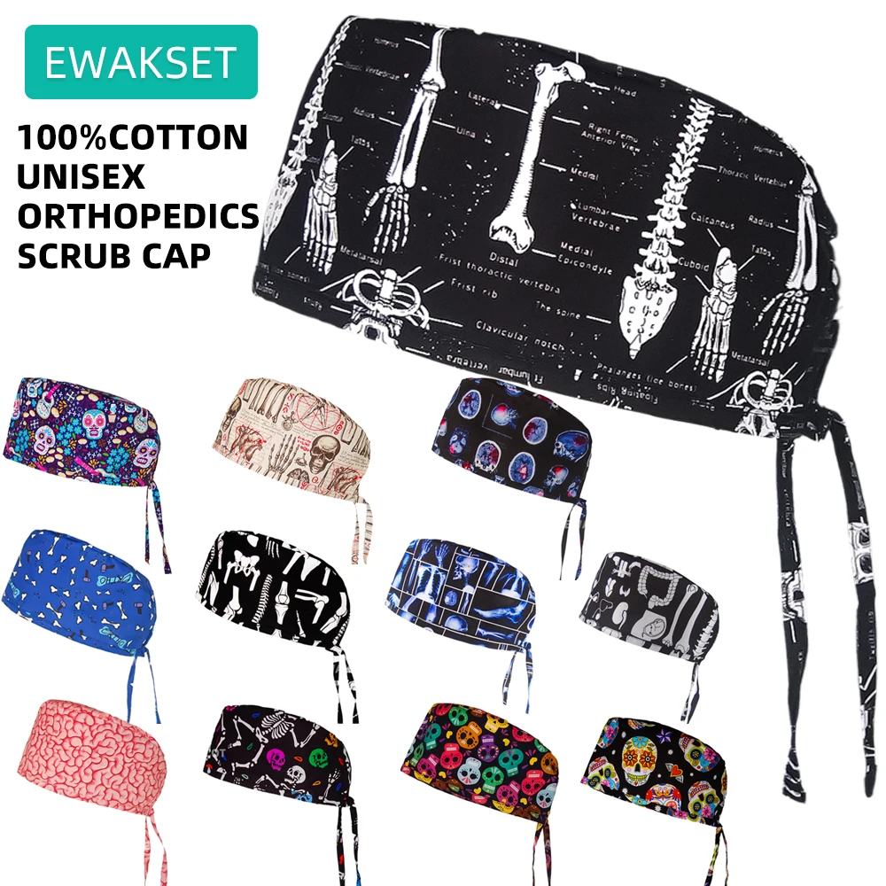 Hospital Orthopedics Scrub Cap Cotton Breathable Operating Surgical Hat Medical Nurse Doctor Working Surgeon Caps
