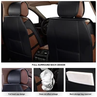 Housses de siège auto complètes, avant et arrière, universelles pour voiture, SUV, berline, fourgonnette, housses intérieures automobiles en tissu 5