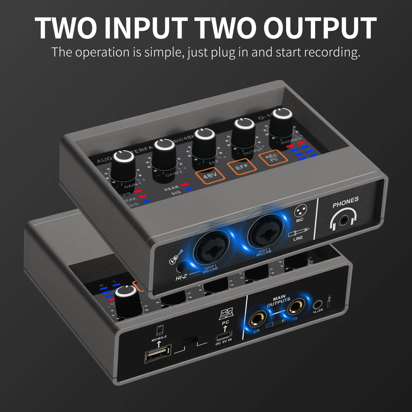 Mixer Audio 2 Canali Pyle Con Alimentazione Phantom 48V - Per Microfono E Chitarra | Compatibile PC/MAC - Foto 12