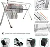 Clothes Drying Rack for Laundry Foldable, 79 inch Stainless Steel Pool Towel Rack Outdoor Free Standing Clothing Hanger Indoor 3