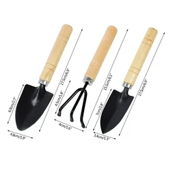 Mini Garden Tools Set - 3 - Piece Kit for Indoor Plants, Cactus, Vegetables, and Flowers (02)