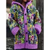 2024 Knitted Sweater Cardigan Cat Print O-neck Long Sleeve Jumpers Warm Fashion Women Casual Cardigan Autumn Winter Sweater 5