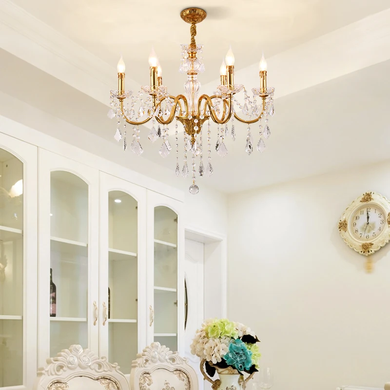 XUANZHAO European Brass Crystal Chandelier Suitable For Living