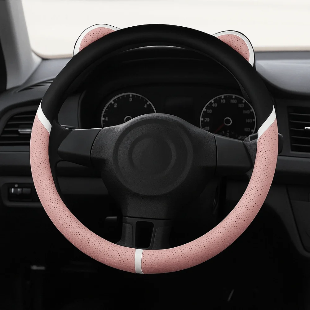 Coprivolante universale per auto Copri maniglia antiscivolo da 38 cm Manicotto volante traspirante che assorbe il sudore - immagine 3