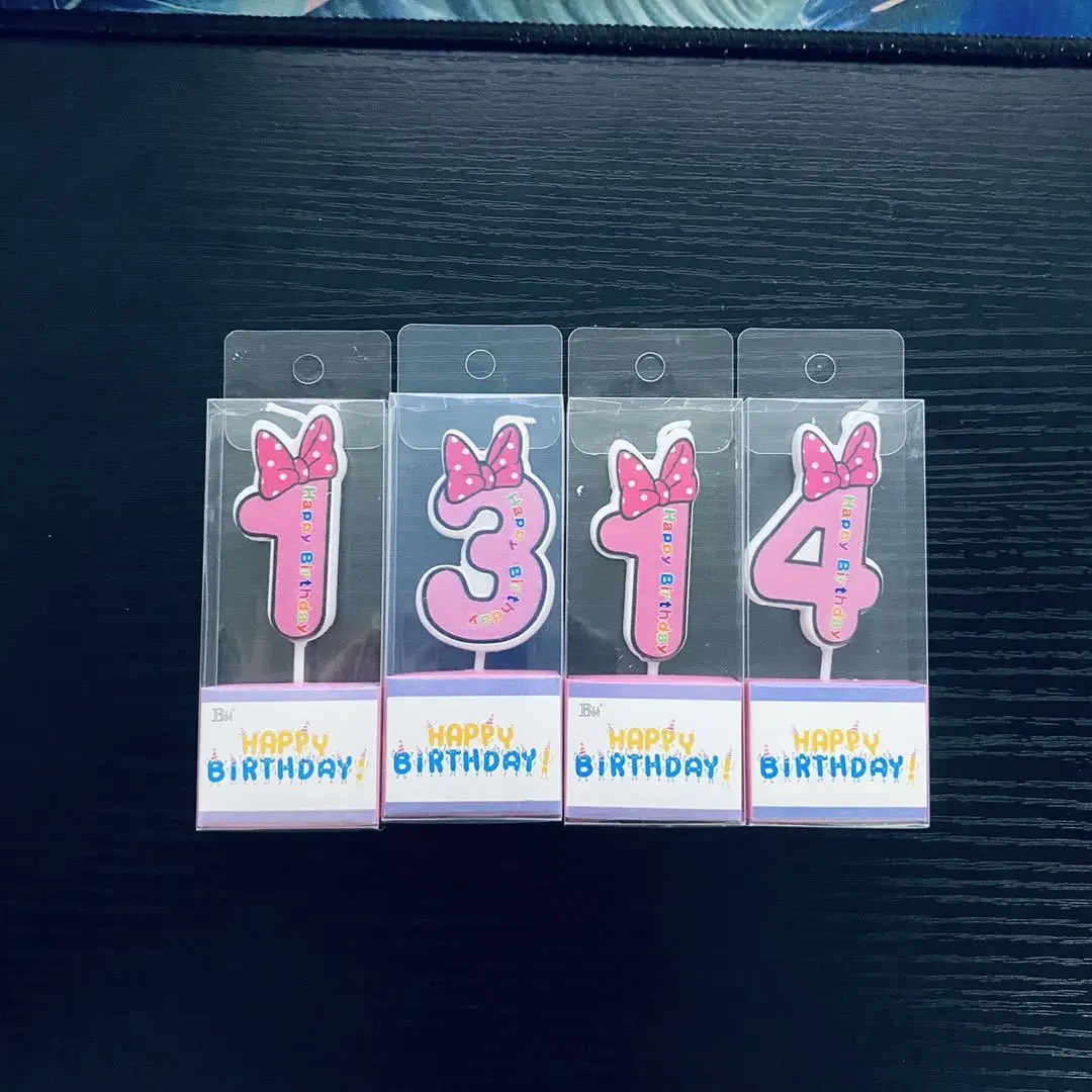 Cartoon Number Birthday Candles – Mickey & Minnie 4