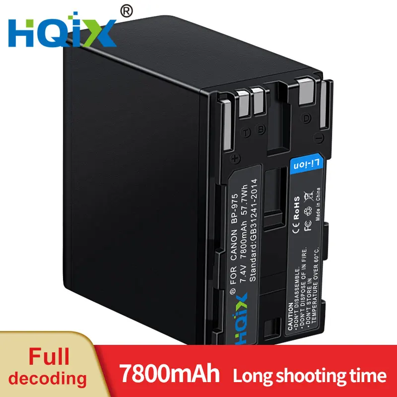 Hqix Per Canon Eos-C300Pl Xf100 Xf105 Xf200 Xf300 Xf305 Xh-G1 Xh-G1S Xh-A1 Xl-H1A Xl-H1S Xl2 Xm2 Fotocamera Bp-975 Caricabatteria