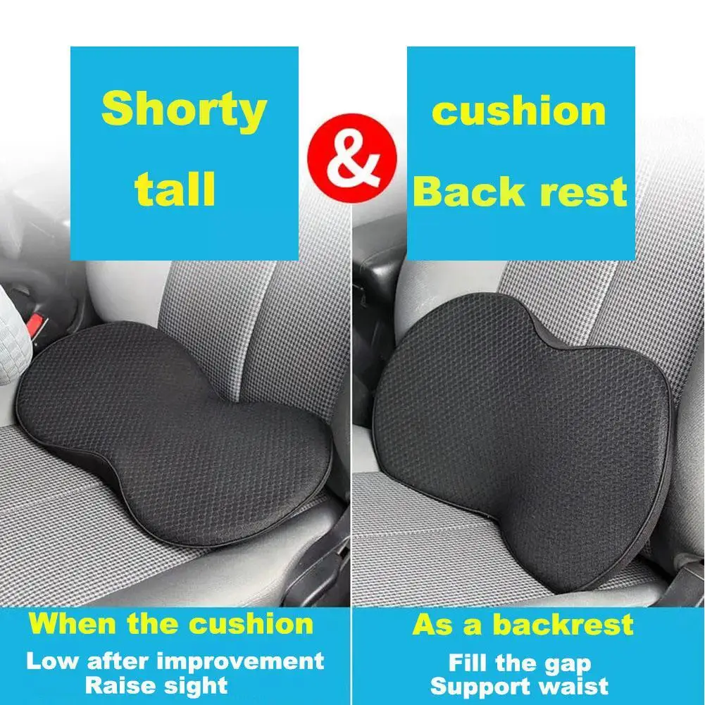 2 In 1 Car Cushion Lumbar Support Pillow Slow Ergonomic Foam Cushion Relief Pain Back Pad Auto Lower Rebounding M T5h9