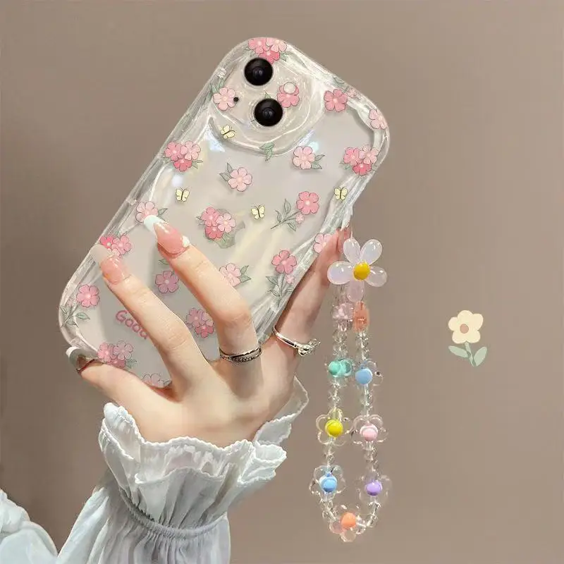 Charming Flower Design Phone Case - Cute Patterned Protective Cover