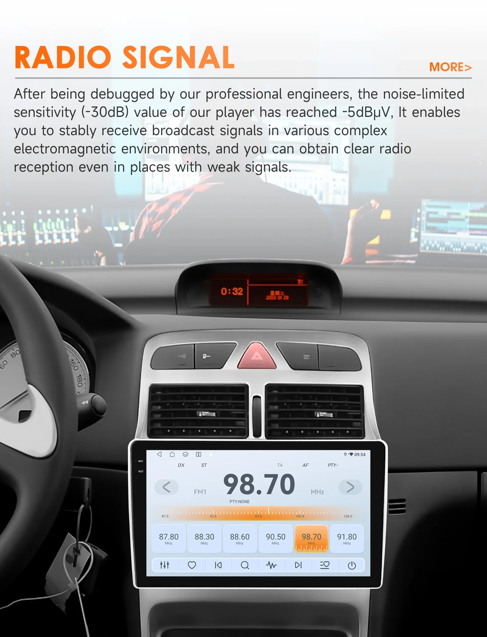 9 "2DIN Carplay Android 14 Autoradio Für Peugeot 307 307CC 307SW 2002-2013 Auto multimedia-player GPS 360 Kamera 6115 8Core Bildschirm – Detail 19