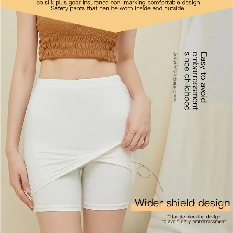Women Shorts Underwear Double-layer Safety Pants Crotch Summer Seamless Skirt Shorts