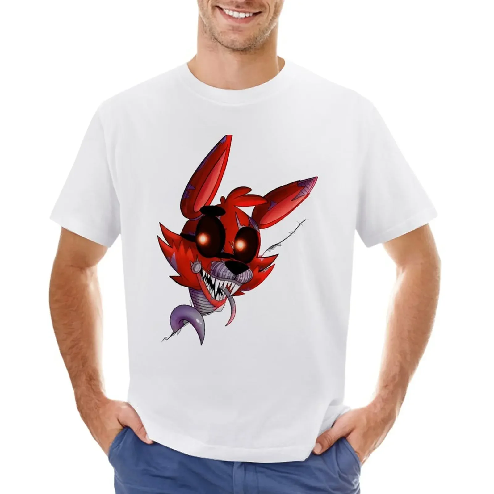 Foxy Frightmare T-Shirt Sport Fans Sweat Graphics Magliette In Cotone Da Uomo