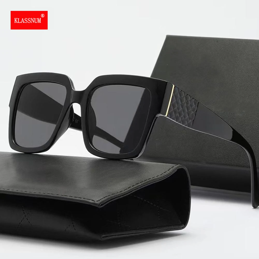 

2023 Oversized Square Sunglasses Women Vintage Big Frame Anti UV400 Sun Glasses Men Fashion Shades With Engraving Glasses Legs