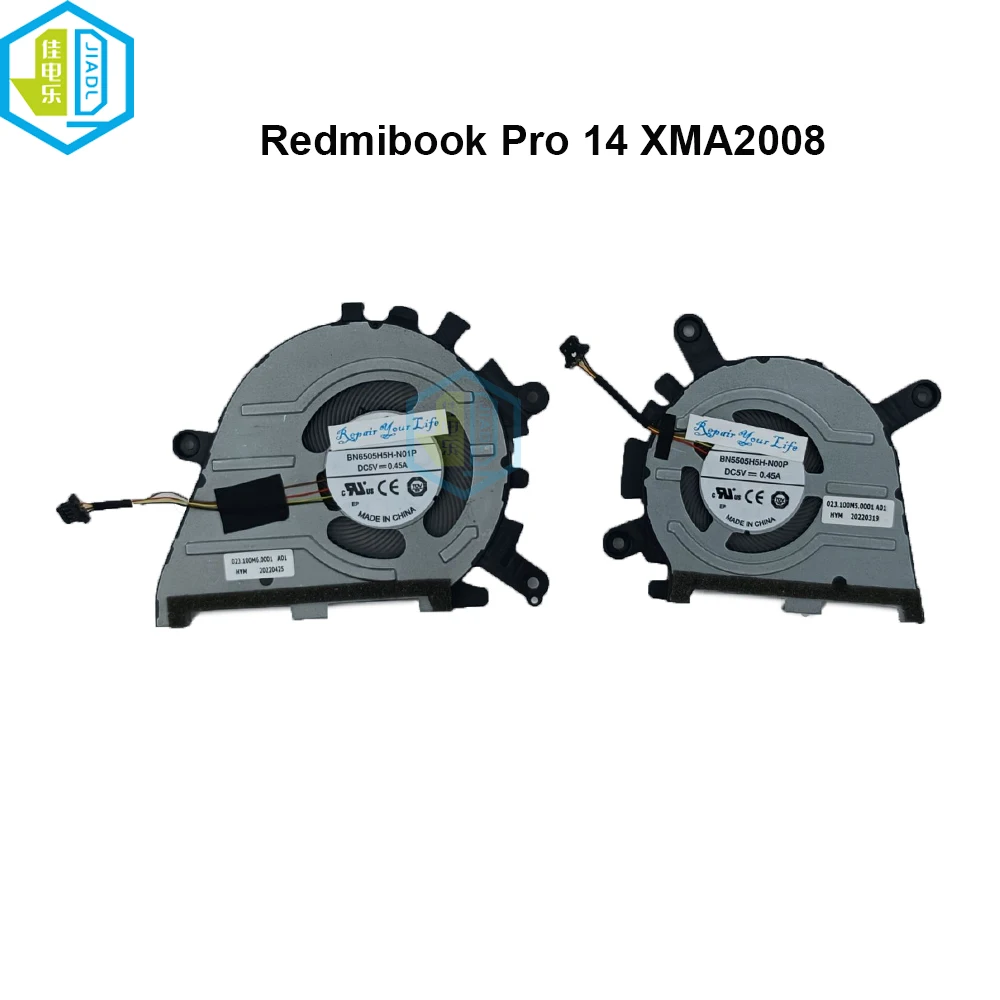 Ventilador para Notebook pc Refrigerador para Xiaomi Redmi Pro 14 Xma2008-ad bl Bn6505h5h-n01p 023.100m6.0001 Bn5505h5h-n00p