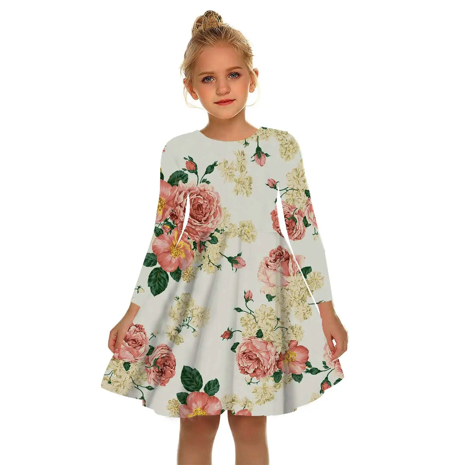 cheap baby dresses New Collection in Summer 2022, Girls' 2-18-year-old Holiday Dress, 3D Printing, Leisure, Long Style, Fashion, Suitable for Daily newborn baby girl skirt Dresses