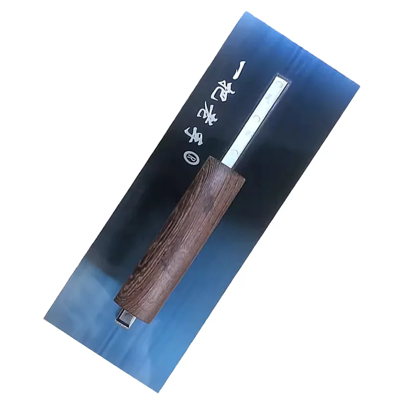 Finishing Blue Steel Trowel with Wenge Wood Handle L-Shank 2