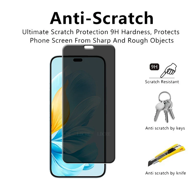4 Stücke Für Honor 200 Lite Glas Für Huawei Honor 200 Lite Displayschutzfolie 9H Anti-Spy Privatsphäre Abdeckung Gehärtetes Glas Honor 200 Lite – Detail 1