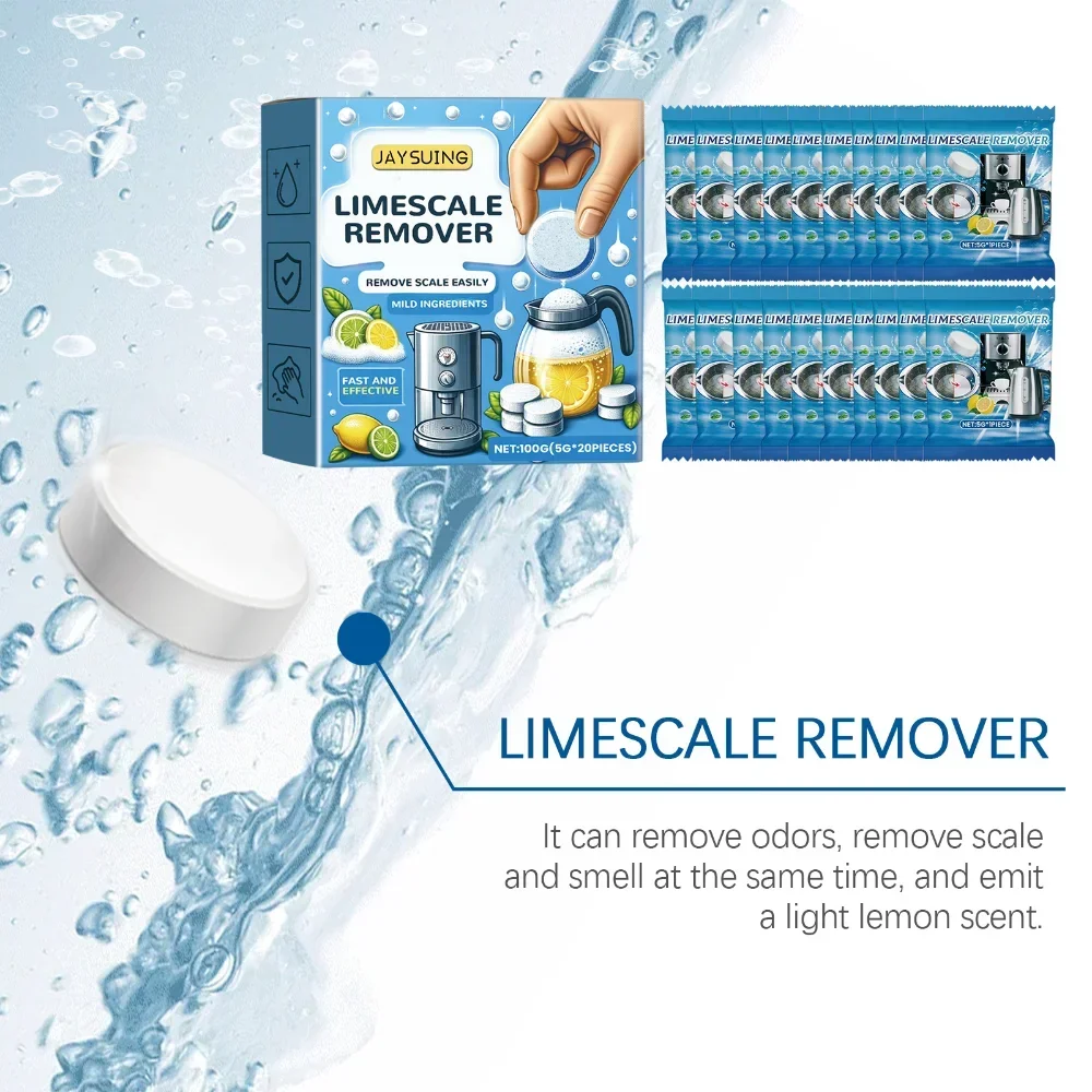 Multi Purpose Descaling Effervescent Tablets Organic Water Scale Remove Mild Formula Electric Kettle Water Scale Remover