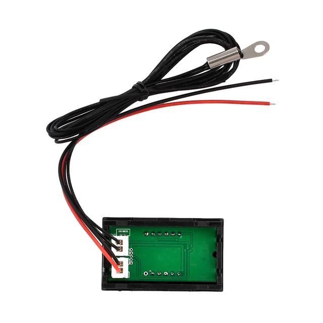 Digital Thermometer LED Display Fahrenheit Centigrade DC 4-28V High Accuracy Temperature Gauge Sensor with Waterproof NTC Probes 5