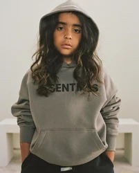 Essentials hoodies menino e menina quatro 4 a 12 anos de idade crianças essentials hoodies primavera outono puro algodão camisolas de grandes dimensões