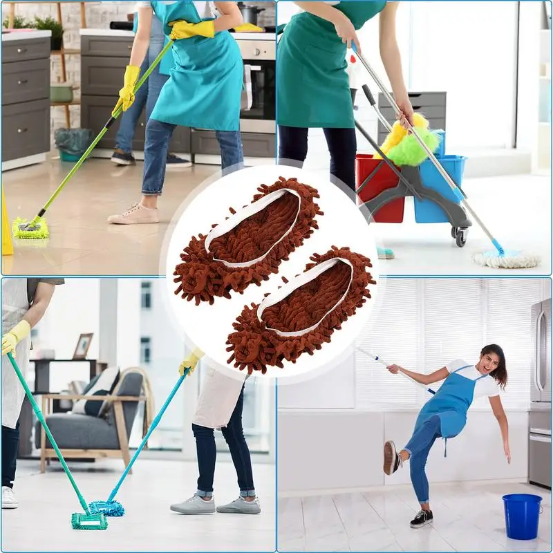 Mopping Slippers House Cleaning Dust Removal Multifunctional Floor Wall Dust Removal Cleaning Feet Shoe Covers Washable Reusable