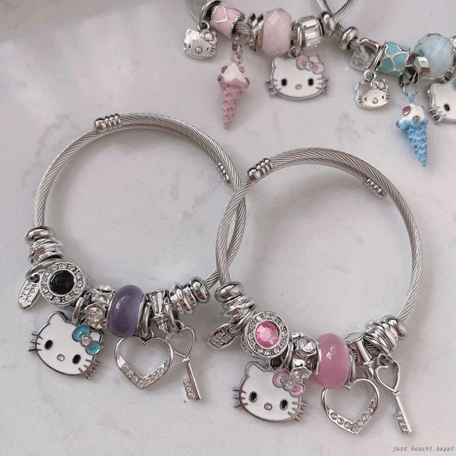 Hello Kitty Bracelet Wristlet Keychain Cute Kitty Cat - Temu