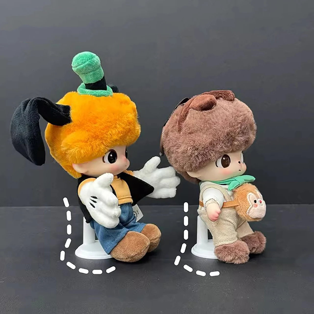 Adjustable Plush Doll Holder Display Rack for Bubble Mart Labubu Organizer Stand in-stock Figurines Ornaments Collection Shelf