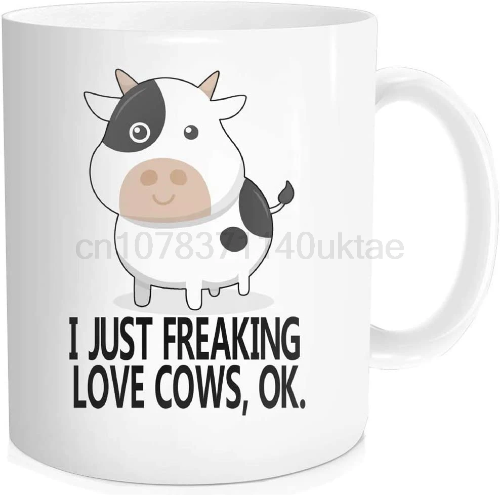 

Я просто страшно люблю коров, хорошо. Забавная кофейная кружка, керамическая белая 11 унций