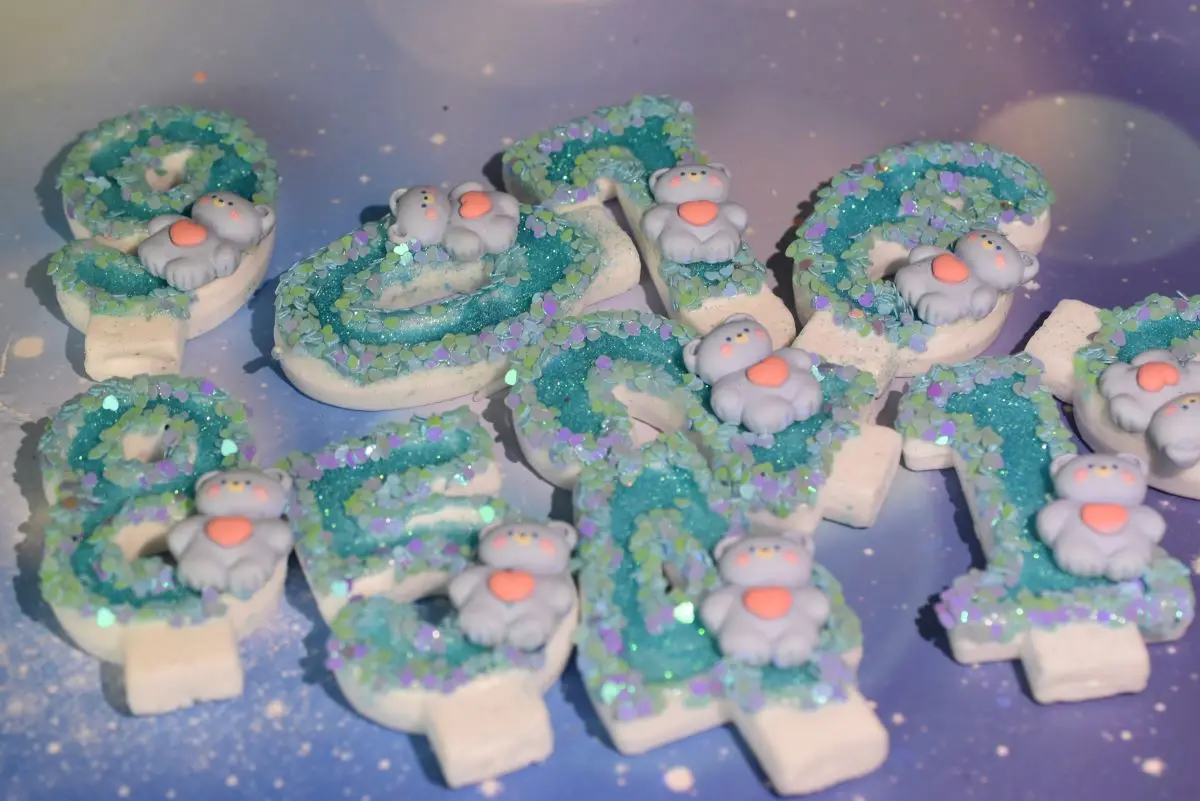 

Розовый кролик, синий медведь, девочка, подарок на день рождения, блестящая свеча, Топпер для торта, детский душ, кекс, десерт, товары для выпечки