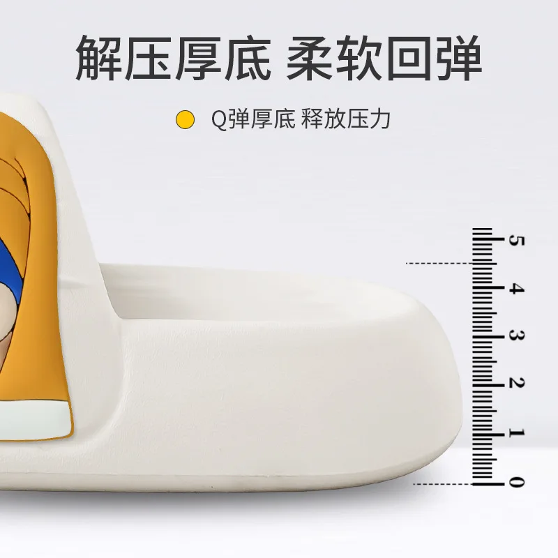 2023 New Summer Slippers Sticker Thick Sole Soft Women Sandals Bathroom Beach Indoor Outdoor Men Slides Cool Chaussur Homme