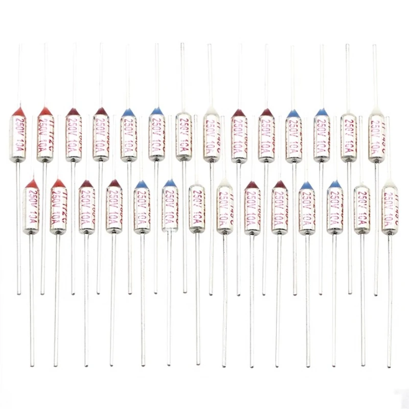 5PCS Rice Cooker Temperature Fuse Tube Accessory, TF Thermal Fuse RY 10A 250V Temperature 72C 85C 95C 110C 115C 121C 130C 185C