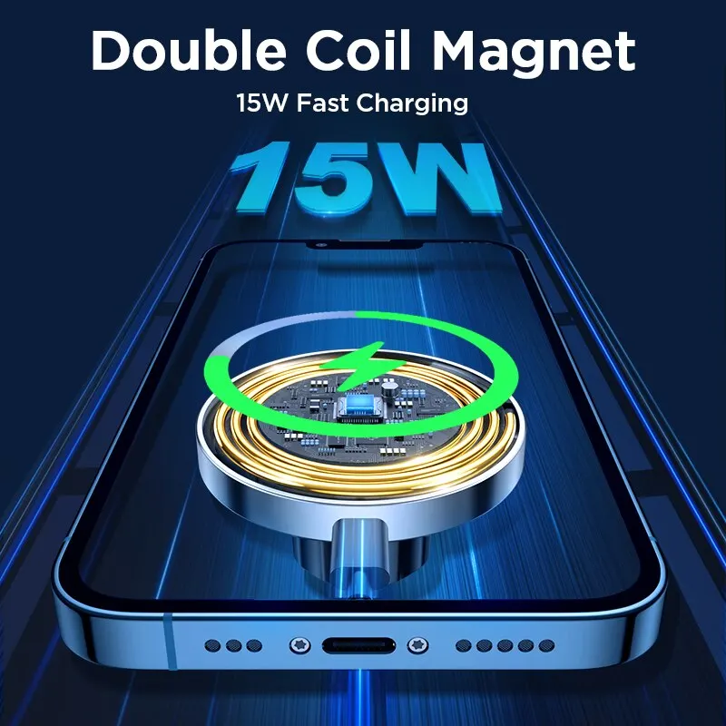 Magnetic Wireless Charger Holder Joyroom 15W Qi For iPhone 14 13 12 Series Fast Air Vent Car Phone Holder