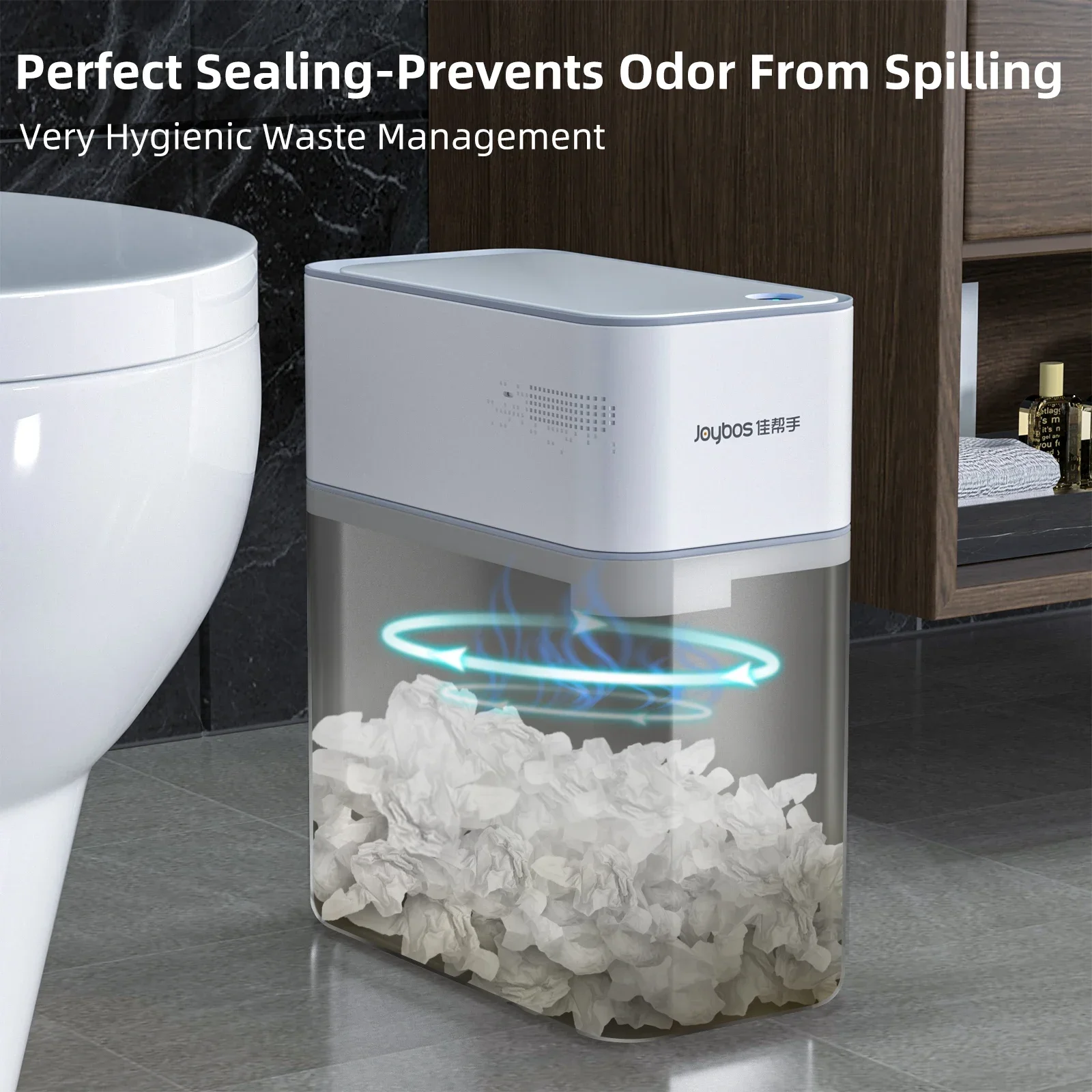 

Bin Narrow Home Touchless Smart Sensor Bathroom Garbage Automatic Electronic Can 14l Trash White Bagging