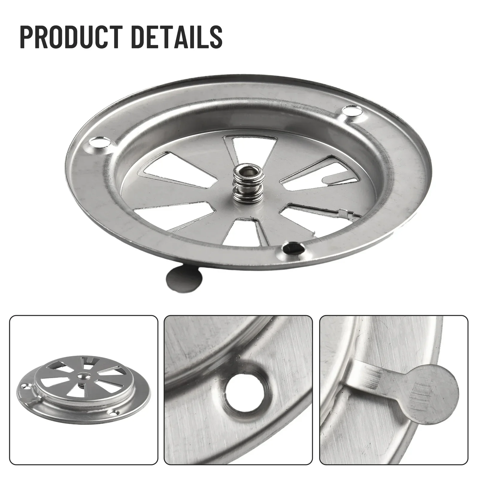 Vent Damper Air Vent Exhaust Replacement Stainless Steel Test Chamber BBQ Damper Stove Air Control Valves bbq damper