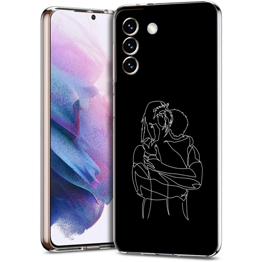 Abstrakte Linie sexy Paar Körper Fall für Samsung S24 S23 S22 S20 S21 Fe Ultra S24 S23 S10 S10E S9 S8 plus 5G Telefon Shell Capa Tasche – Detail 3