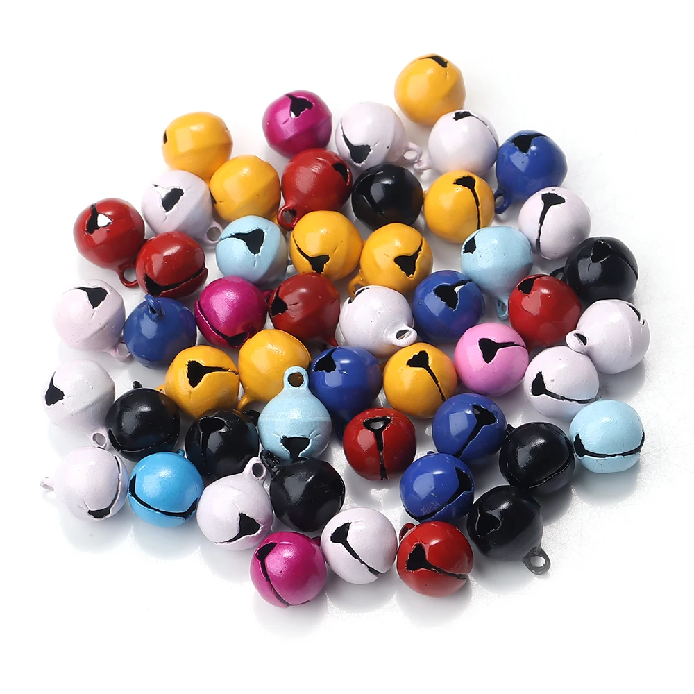 50 teile/los Kleine Jingle Bells Perlen Mix Farben Lose Charme Glocke Für Handgemachte Weihnachten Party Dekoration DIY Schmuck Zubehör – Detail 8