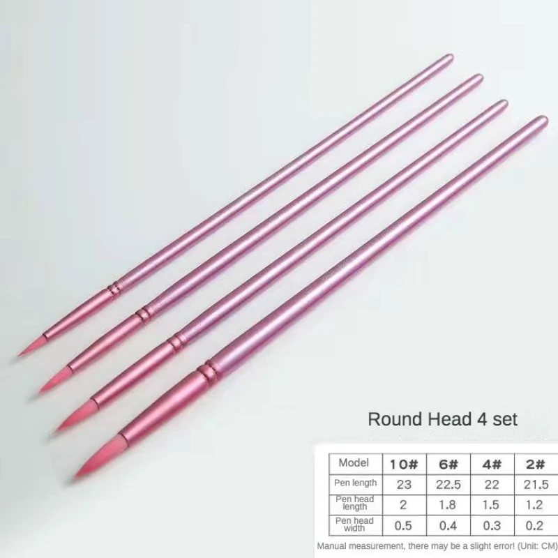Paint Brushes Watercolor Brush Set Pointed Round Flat Head Soft Hair Beginner's Art Student Hand Drawn Watercolor Nylon Painting Material