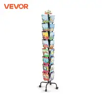 VEVOR Greeting Cards Display Rack 32 Pockets 360° Rotating Postcard Brochure Display Stand for Exhibitions Office Trade Shop 1