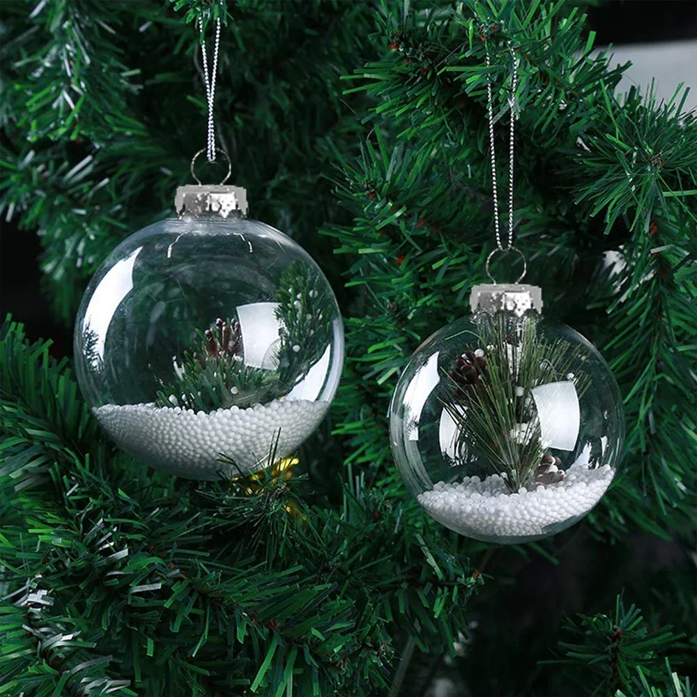 100-400Pcs Christmas Ball Caps for Xmas Tree Ornament Removable Metal Silver Hanger Hat Replacement Decorations Navidad New Year