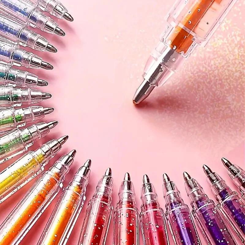 Glitter Gel Pens Set Quick-Drying Metallic Ink Fine Point for Drawing Book Doodling Art Marking with Storage Case 12-36pcs