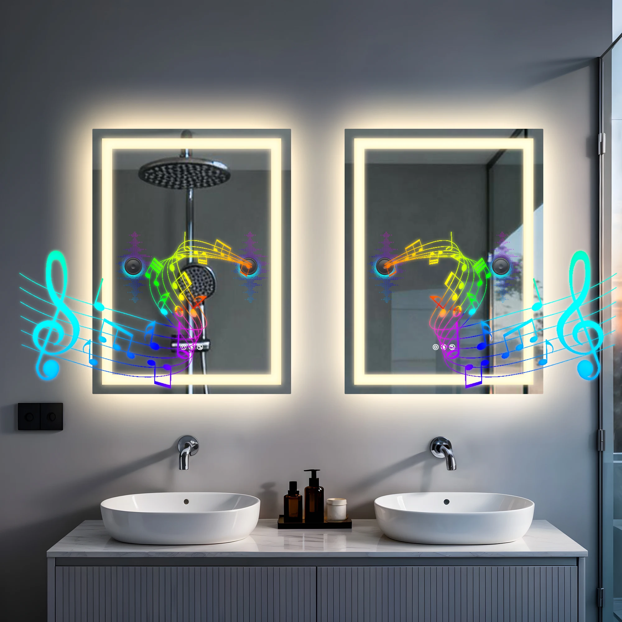 Bluetooth LED Bathroom Mirror 6