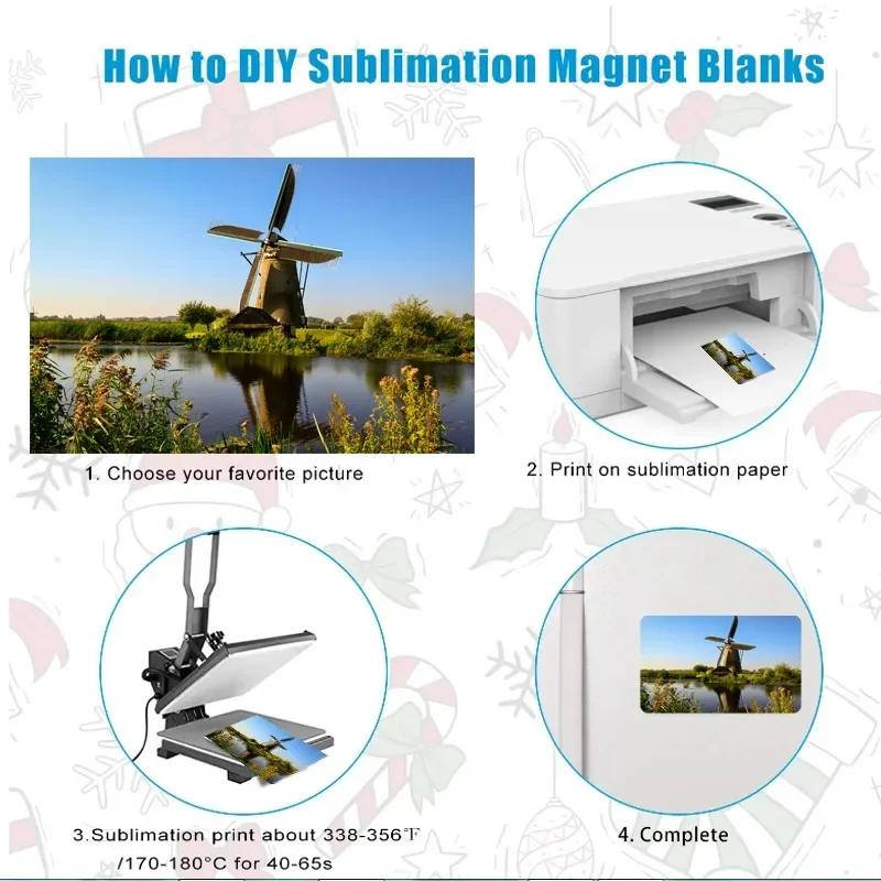 Refrigerator Decor Magnetic Fridge Magnets Magnetic Fridge Stickers 1PC Set Sublimation Magnet Blanks