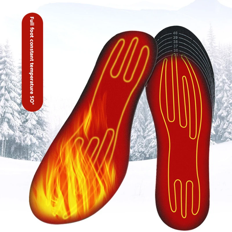 

2PCS Winter Outdoor Sports Heating Insole Winter Warm USB Heated Shoe Insoles Electric Foot Warming Pad Feet Warmer Sock Pad Mat