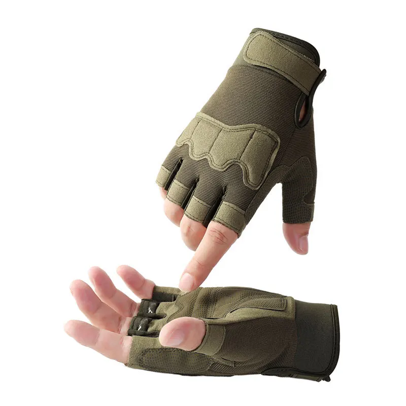 1 Pair of Paratrooper Half Finger Tactical Gloves for Male Special Forces Enthusiasts Outdoor Sports Cycling Mountaineering 4